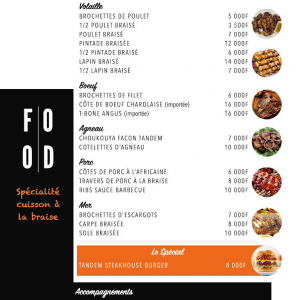 MENU du TANDEM GRILL HOUSE