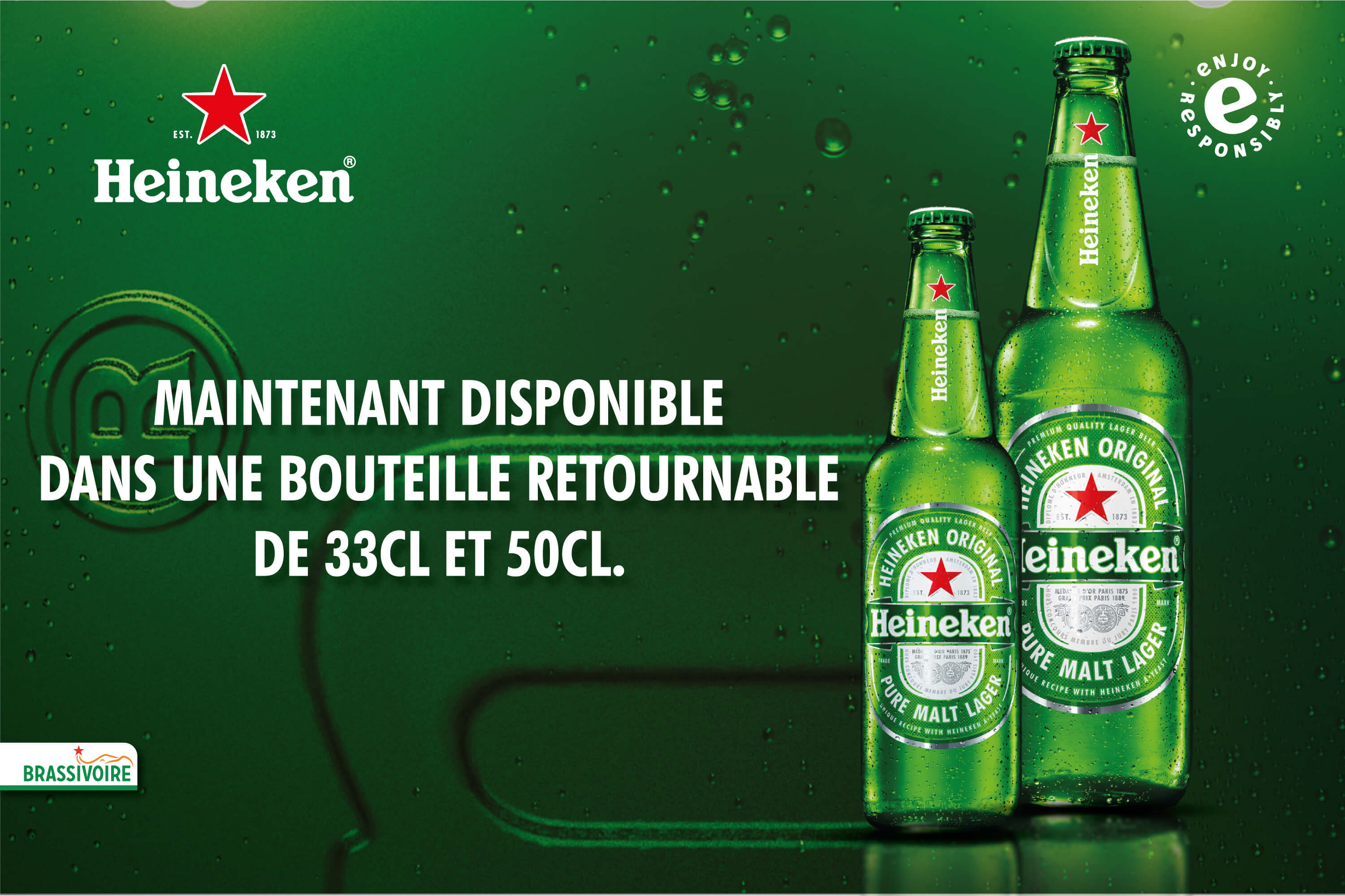 La bière heineken. Brassivoire